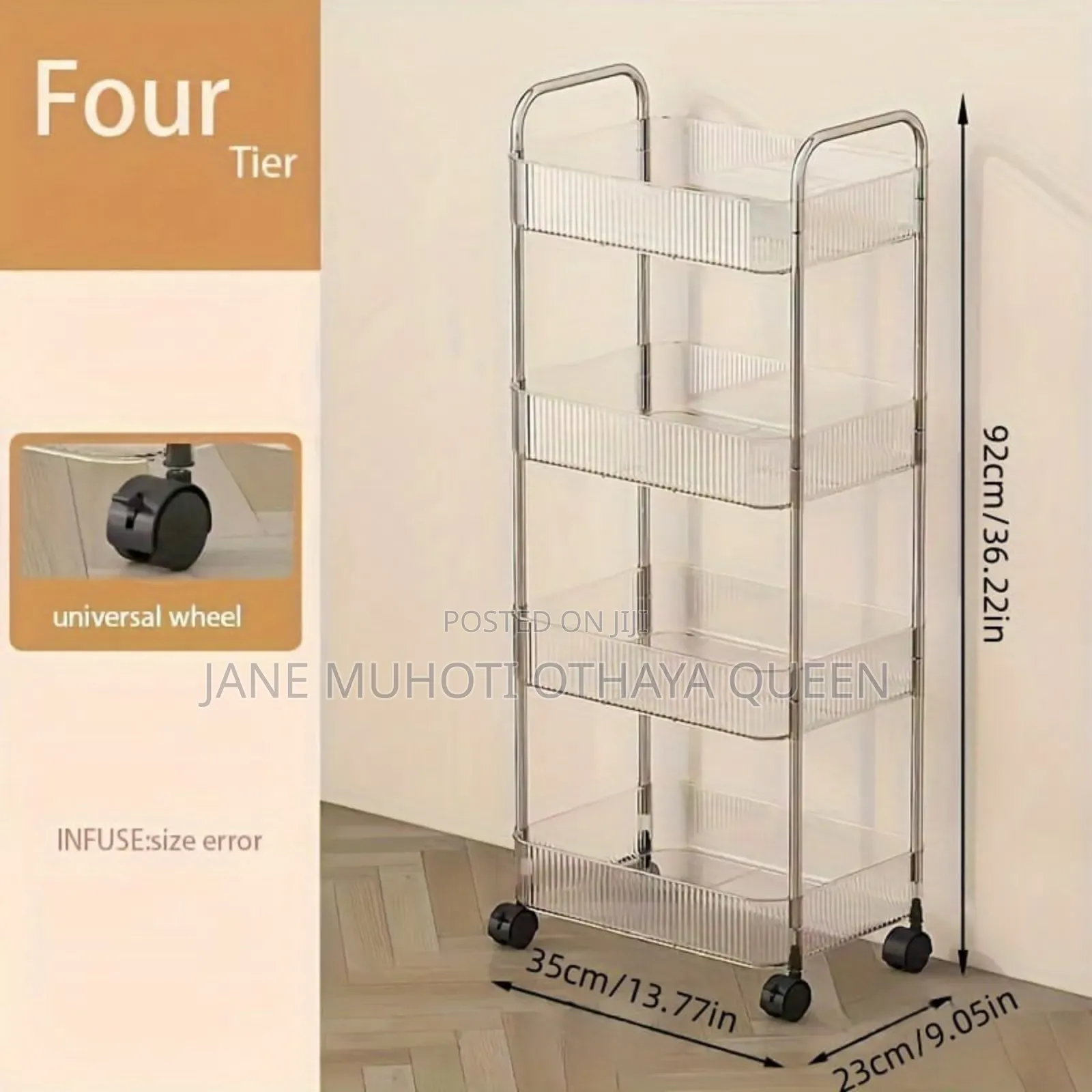 4 Floors Multifunctional Shelving Trolley Rack
