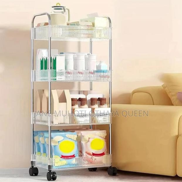 4 Floors Multifunctional Shelving Trolley Rack - thumbnail 4