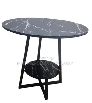 2 Layer Round 3 Legged Metal Frame Table