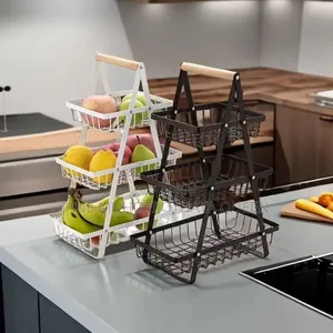Versatile Space Metallic 3 Layer Triangular Fruit Rack *