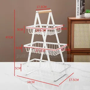 Versatile Space Metallic 3 Layer Triangular Fruit Rack *