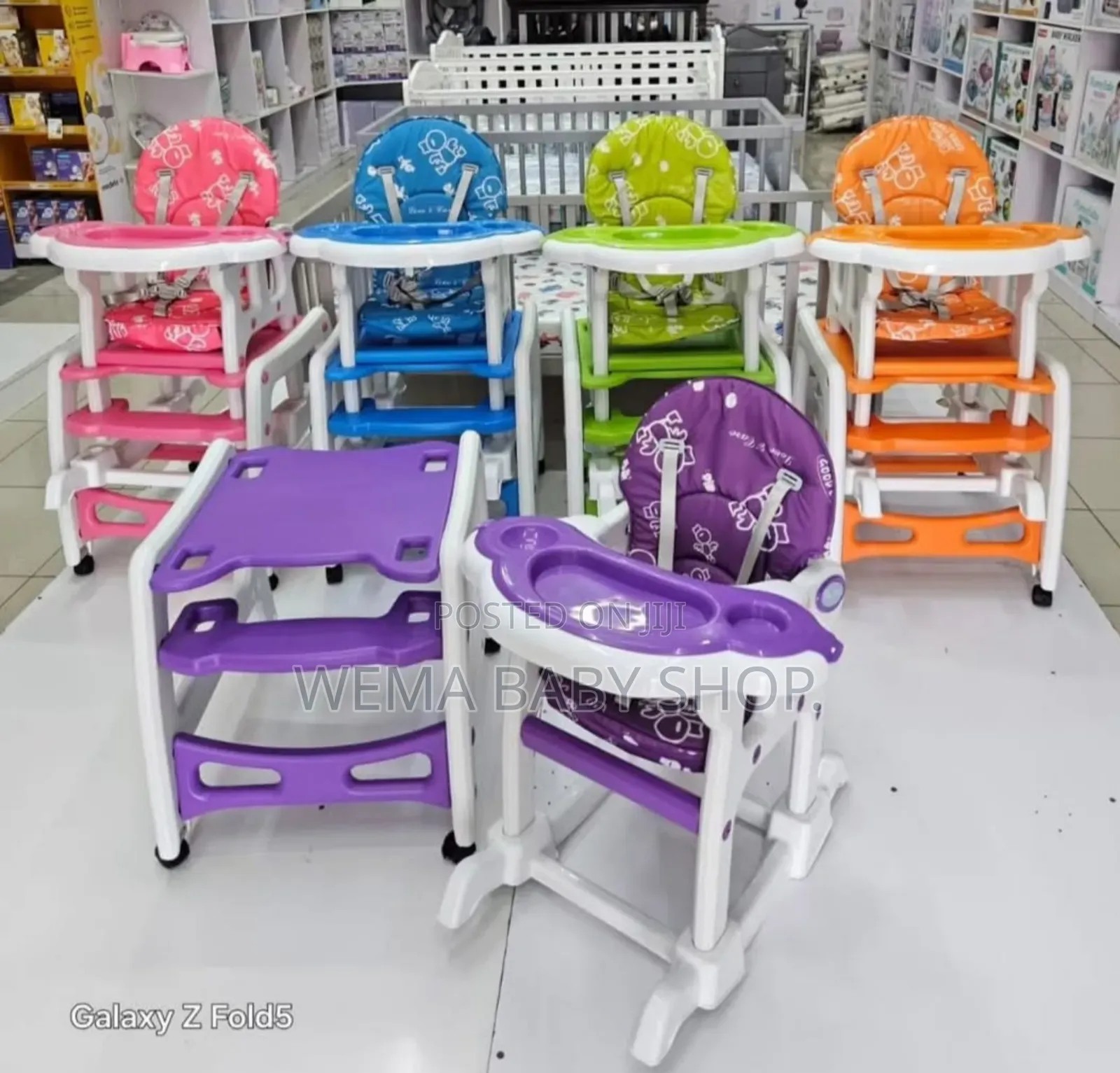 Multifunction 5 in 1 Baby Wheeled Convertible Feeding Chair