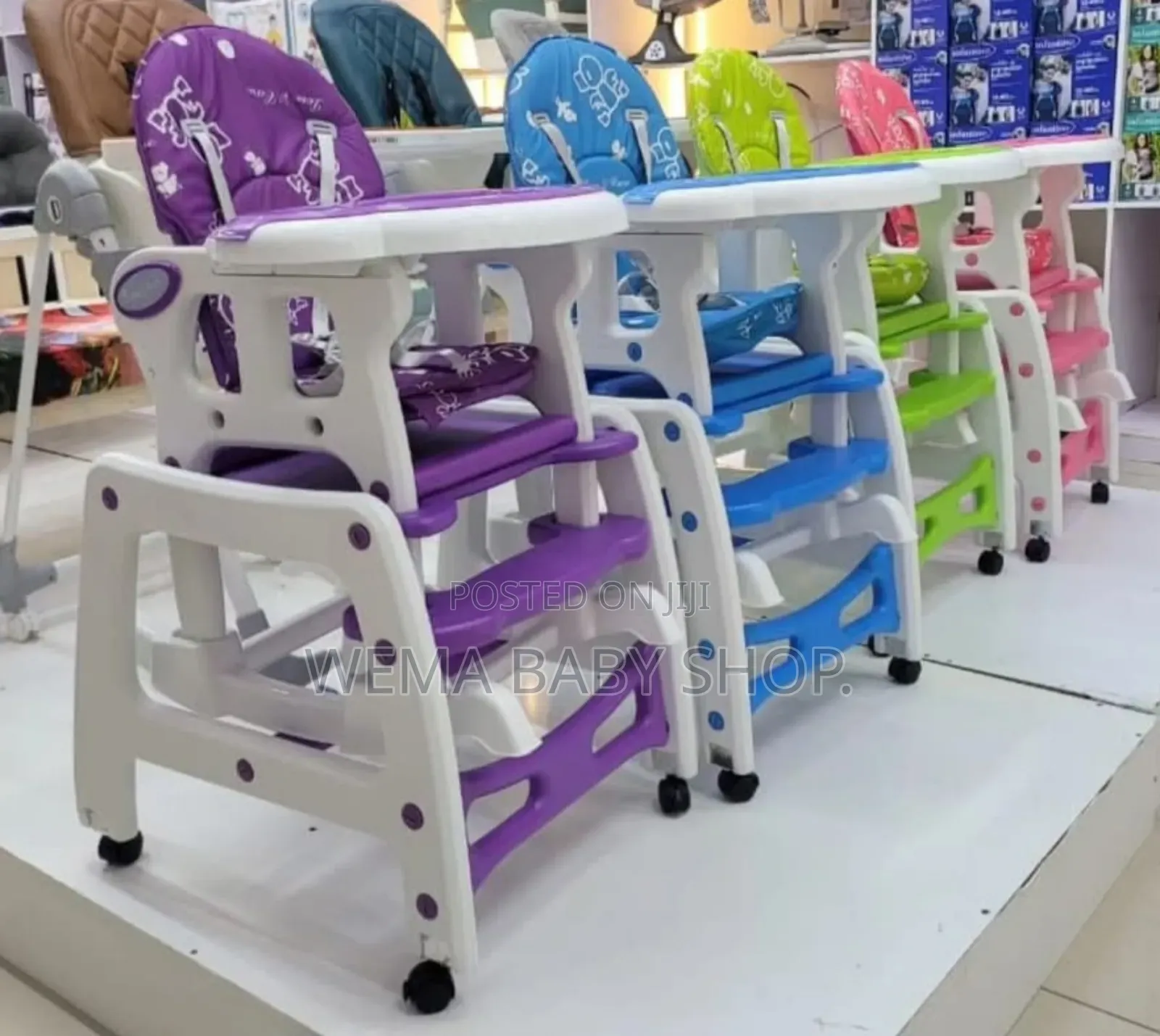 Multifunction 5 in 1 Baby Wheeled Convertible Feeding Chair