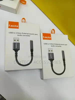 Usb to 3.5mm Jack Audio Adapter - Black