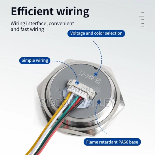 Short Body Waterproof Push Button Momentary Metal Switch - thumbnail 3