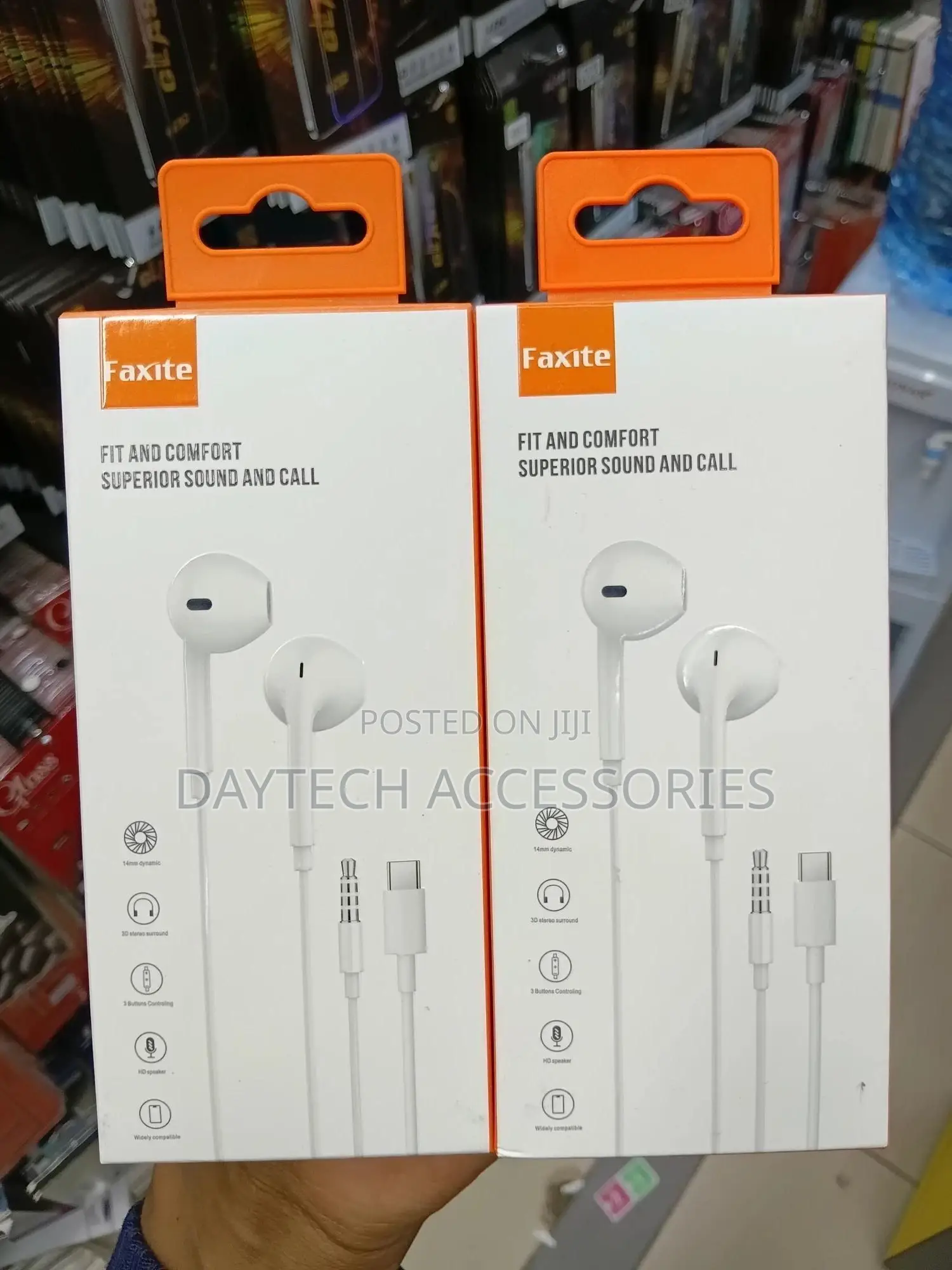 This Is a Faxite Fit and Comfort Wired With 3.5mm Type C