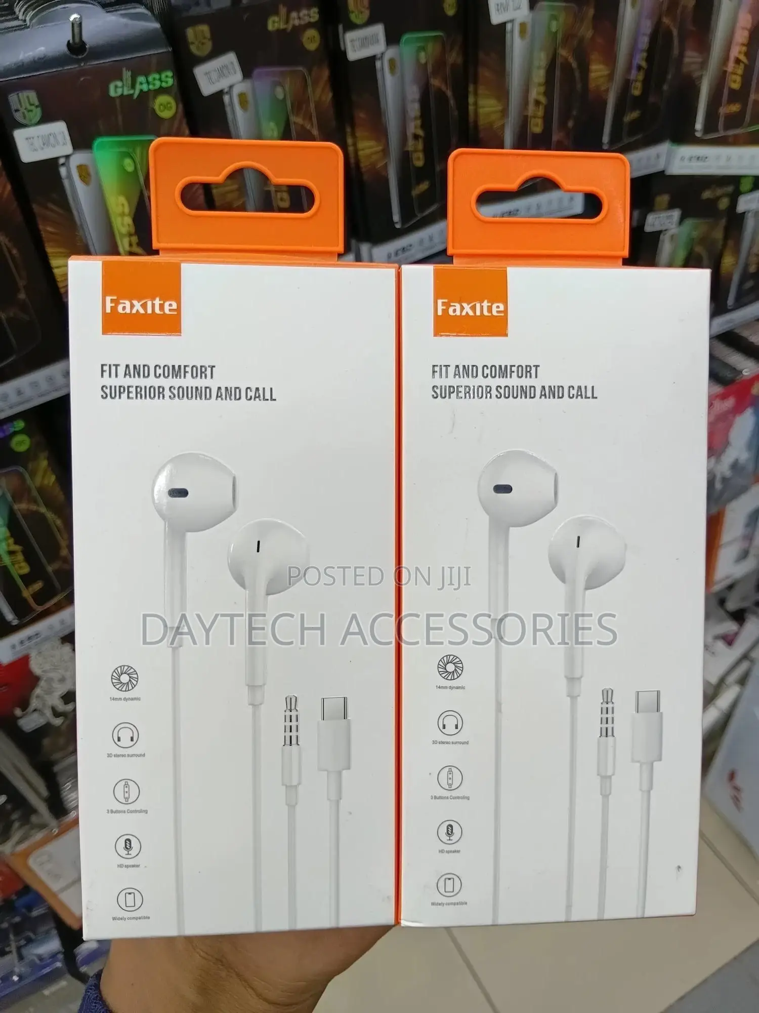 This Is a Faxite Fit and Comfort Wired With 3.5mm Type C