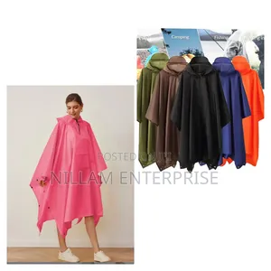 High Quality Unisex Adult Rain Poncho With Cap*