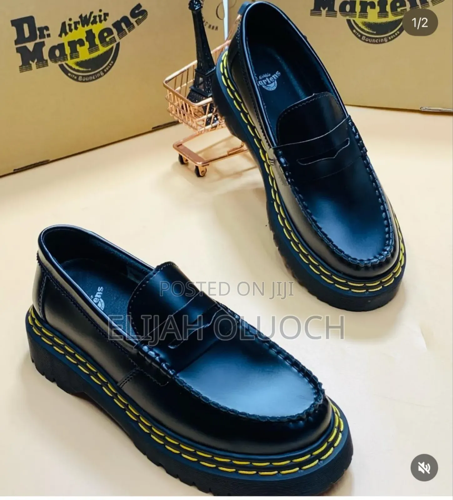Dr. Martens Penton Quad Ds Loafer in Black Paris Leather,