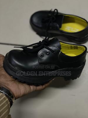 Black Leather Back to School Unisex Shoes 28-42 - thumbnail 2