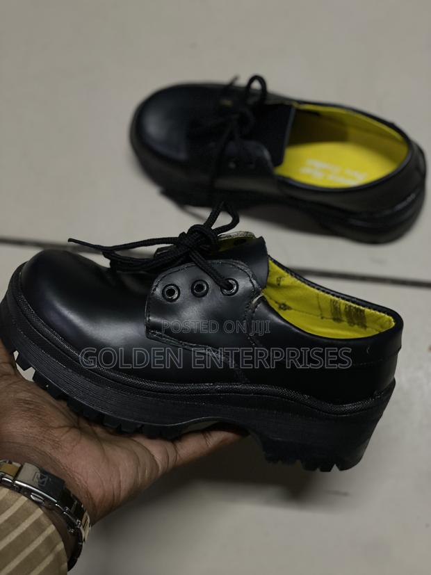 Black Leather Back to School Unisex Shoes 28-42 - thumbnail 3