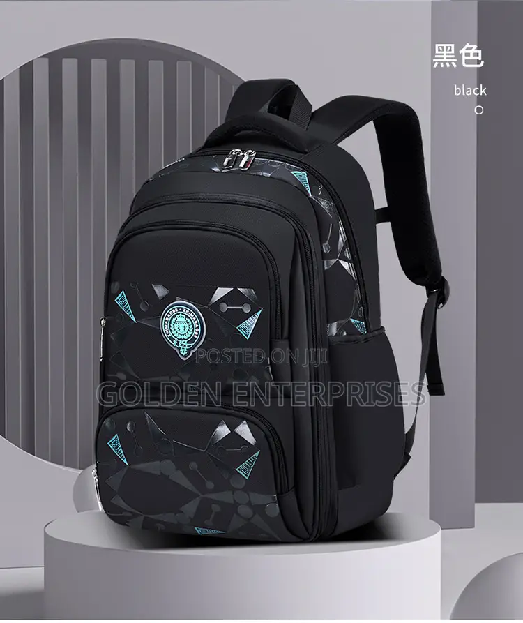 Black Quality Waterproof School Bag Grade 1-6