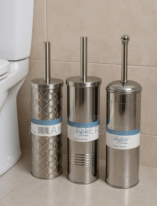 Metallic Toilet Brush 2 In1*