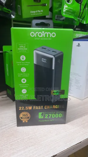 27000mah Powenovaqf1 22.5watt Fast Charge Power Bank.