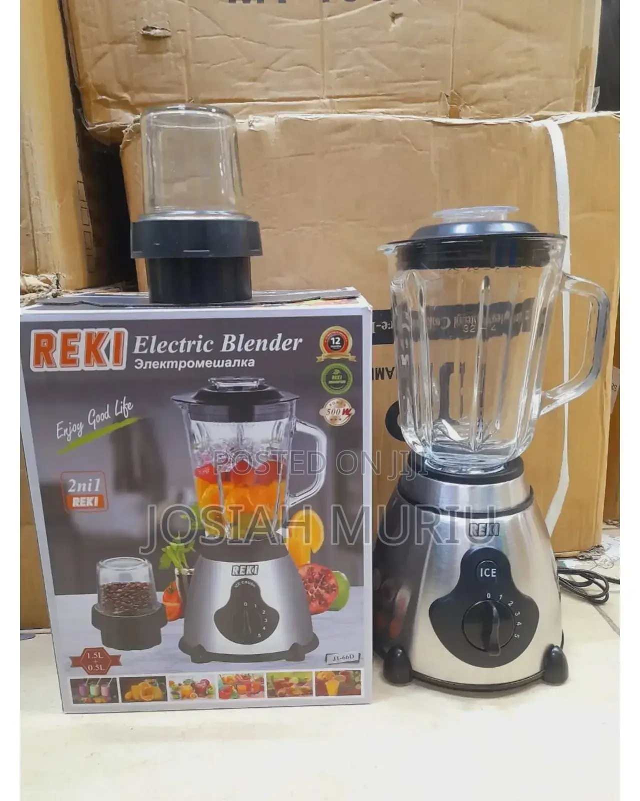 Reki 2-in-1 Electric Blender With Grinder