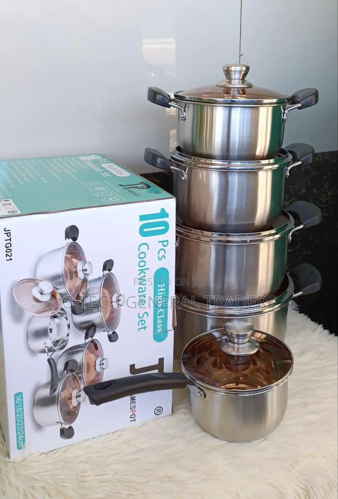 James Port 10pcs Heavy Duty Stainless Steel Cookware Set