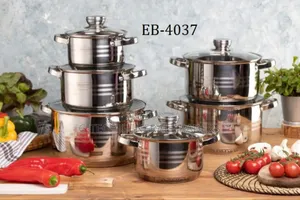 Edenberg 12pcs Heavy Duty Stainless Steel Cookware Set