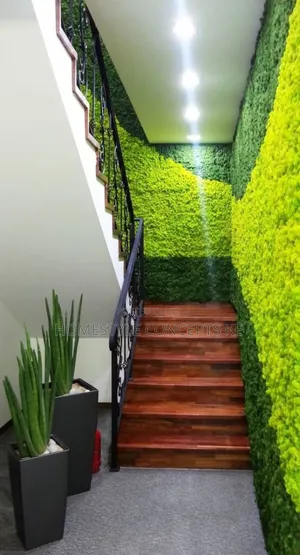 Modern Wall Decorative Backdrops Artificial Flowers Grass Turfgrass