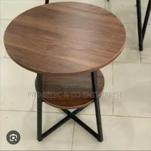 2 Layer Round 3 Legged Metal Frame Table Size