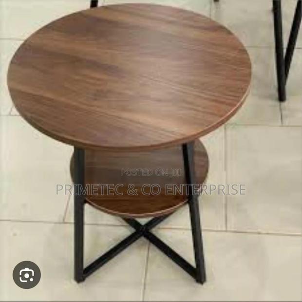 2 Layer Round 3 Legged Metal Frame Table Size - thumbnail 2