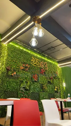 Green Wall Decorative Backdrops Artificial Flowers Grass Interiors