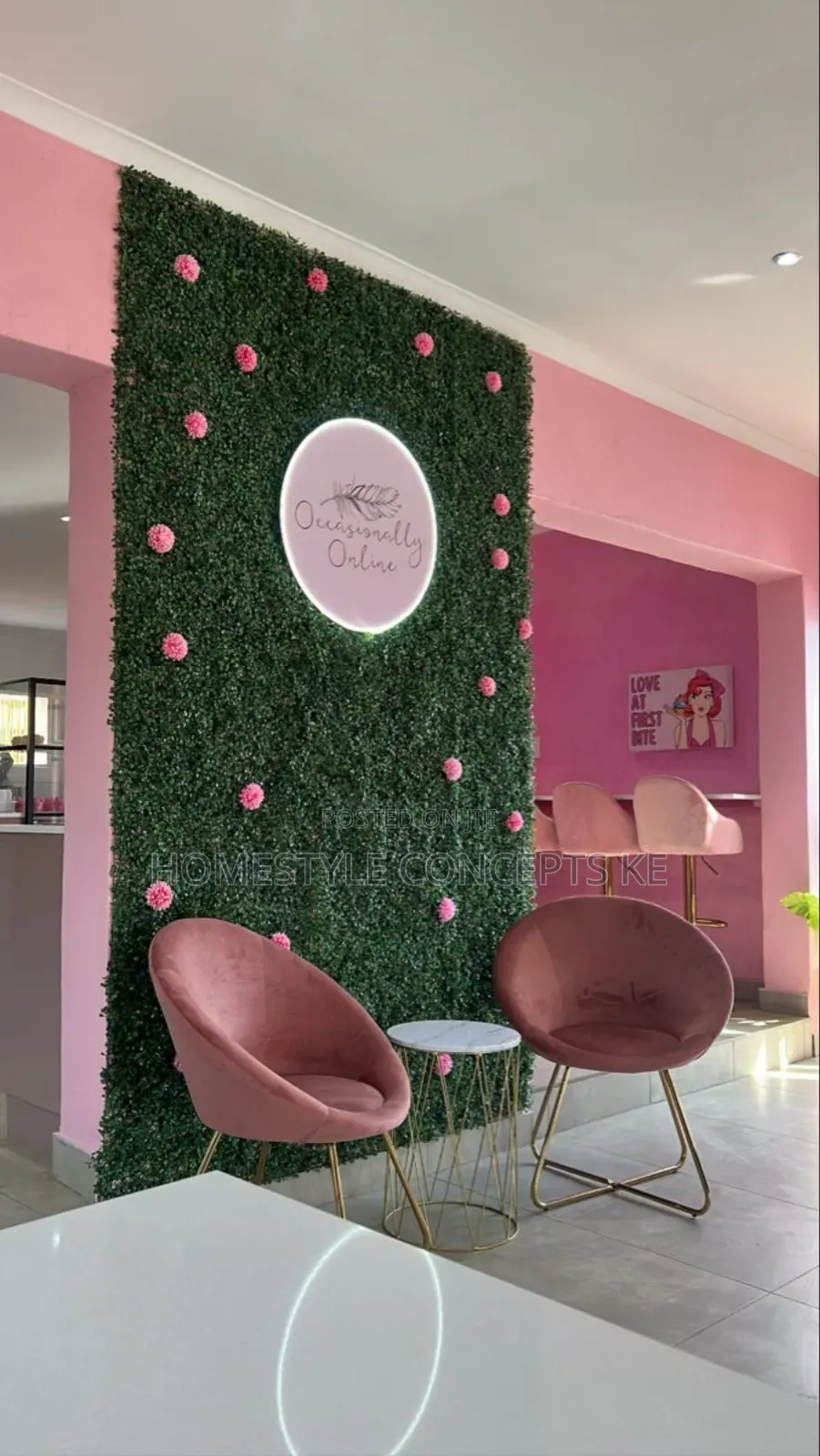 Home/Office Wall Decorative Artificial Flowers Grass Backdrops