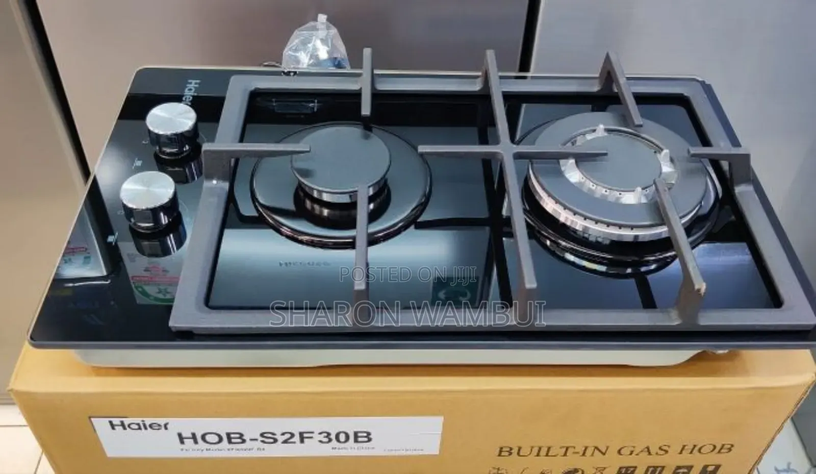 New Haier 2 Banner Built in Cooker-Black Glass/Haier 2 Banner