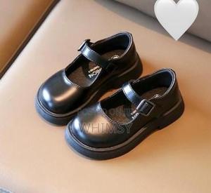 (23-27) Back to School Little Girls High Quality Leather School Shoes