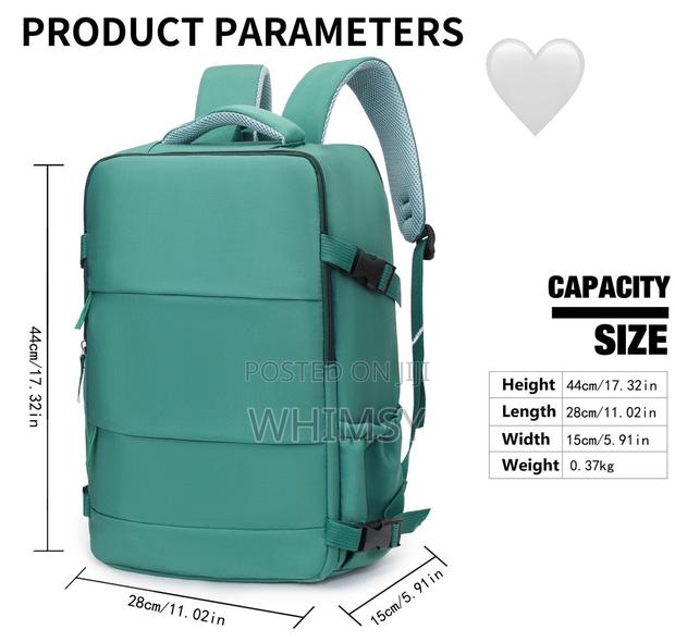 Teal Green Waterproof Laptop / School Backpack - main view
