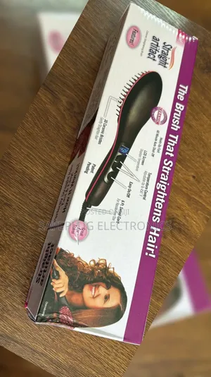 Flat Iron -2-in-1 Hair Straightener Brush