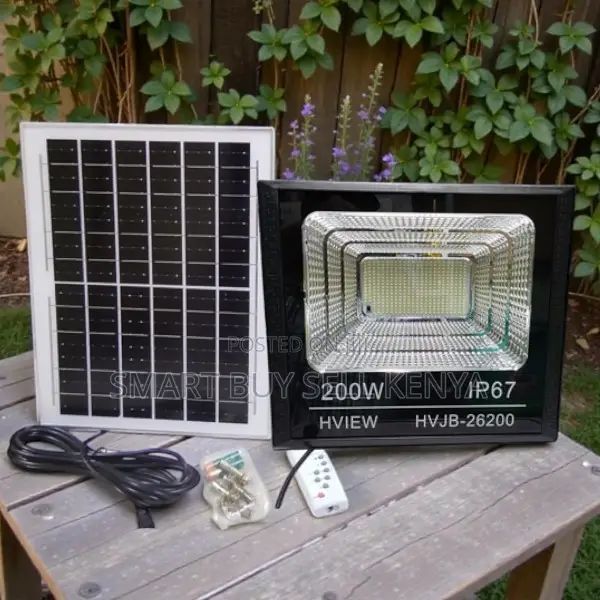 Outdoor Security 200w Watts Ip67 Dusk to Dawn Led Solar Flood Light