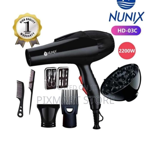 Nunix Hd-03c Professional Hair Dryer for Fast Styling