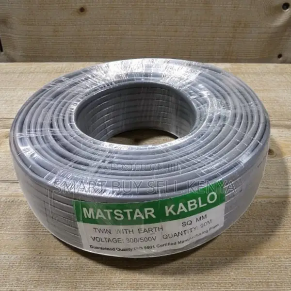 1.5mm Twin + Earth Electrical Wiring Cable High Strength PVC Insulated