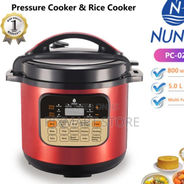 Nunix 5l Digital Pressure Cooker With 800w Efficient Heating