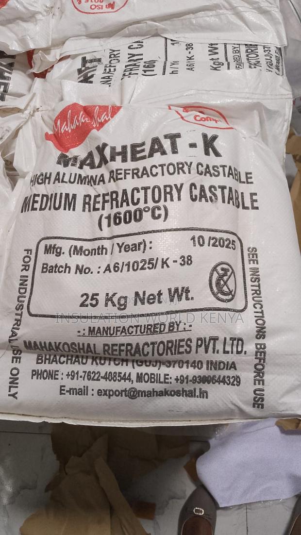 1600°C High-Temperature Refractory Cement - Maxheat K 25kgs - main view
