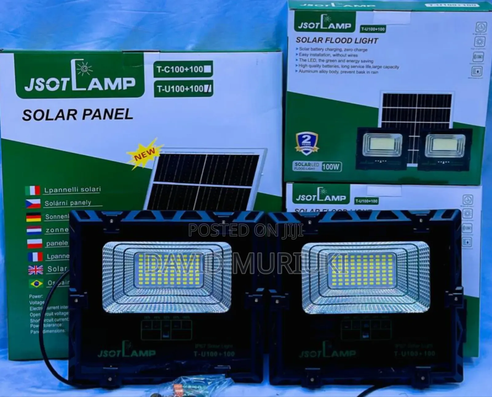 2 in 1 Solar Floodlight 100+100wats