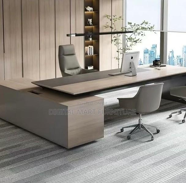 Brown Office Desk With Ample Space - thumbnail 4