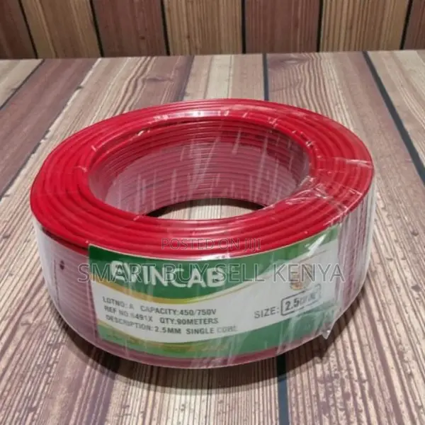 Heavy Duty 1.5mm Solid Core PVC Insulated Wiring Cable- Red