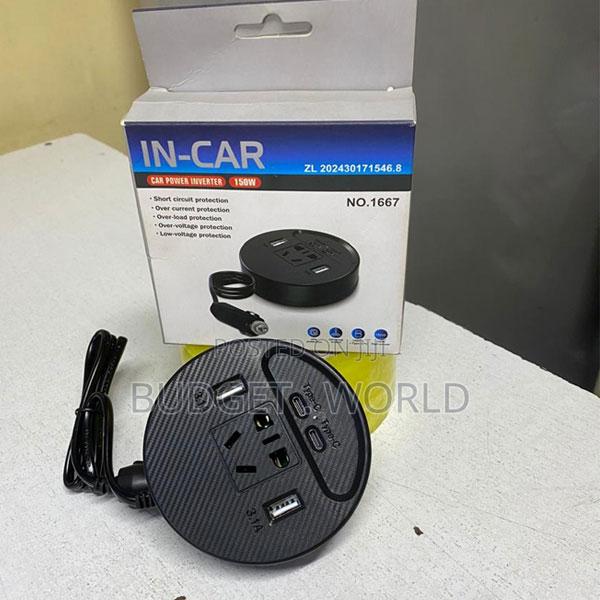 Black Portable Auto Voltage Converter Car 150w Dc 12v Ac 220v Inverter