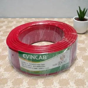 Evin 1.5mm Red Solid Core Indoor Electrical Cable With PVC Sheath