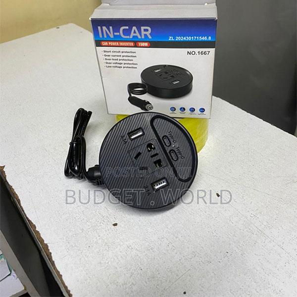 2 Usb 2 Type-C 1 Dual Dc12v/24v to Ac 220v 150w Car Inverter
