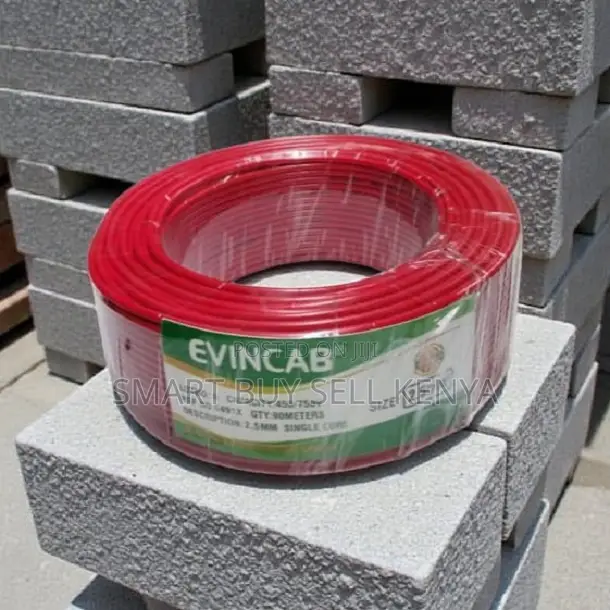Evin Cost-Effective Red 2.5mm 90m Flexible PVC Coated Electrical Cable