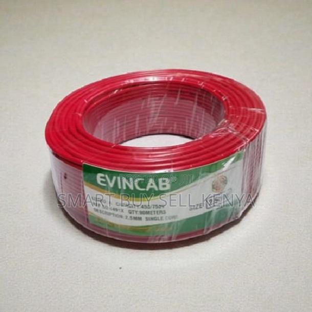 Evin Red 2.5mm 90m PVC Flexible Long-Lasting Wiring Electrical Cable