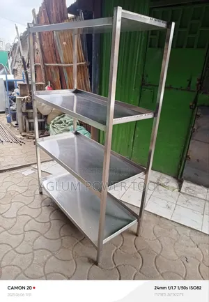 Stainless Steel 6ft Height With 4 Shelves
