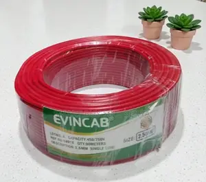 Evin Reliable Red 2.5mm 90m PVC Insulated Wiring Electrical Cable
