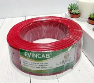Evin Durable Red 2.5mm 90m PVC Insulated Heavy Duty Electrical Cable