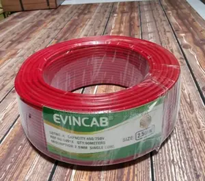 Evin Red 2.5mm 90m Heavy Duty PVC Insulated Flexible Electrical Cable