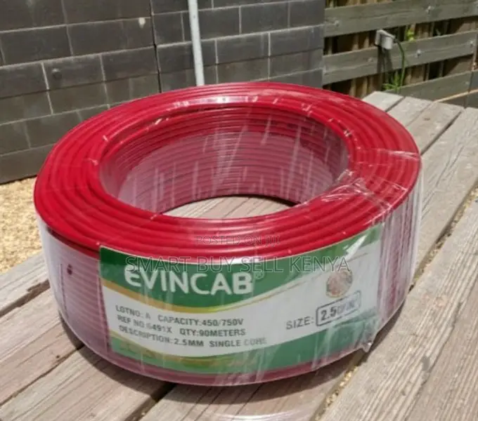Red 2.5mm Solid Core Electrical Wire Cable for Electrical Projects