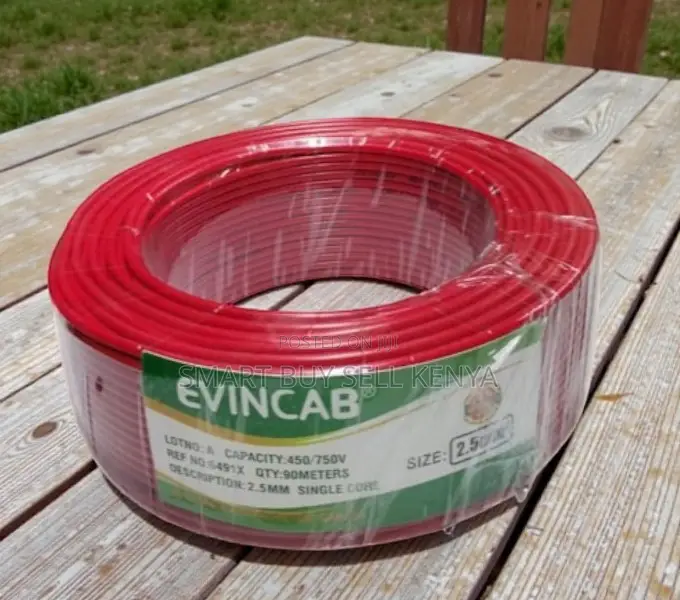 PVC Insulated Sheath 2.5mm Red Single Core Electrical Wiring Cable