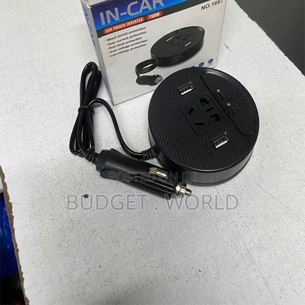 Power Inverter for Convenient Charging Solutions 2usb Type-C 1 Sockets